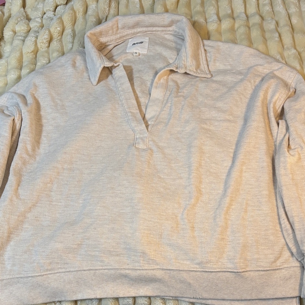 Aerie Cream Knit Pullover
